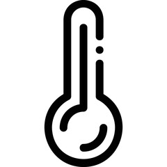 Simple vector icon thermometer