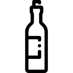 Simple vector icon wine bottle
