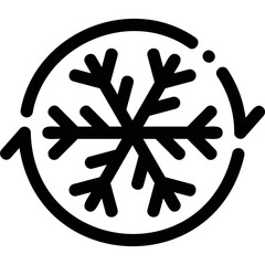 Simple vector icon snowflake