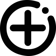 Simple vector icon plus button