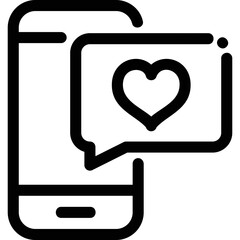 Simple vector icon mobile notification