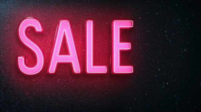 A bright neon sign displaying the word "SALE" against a dark background, conveying a sense of urgency and excitement for discounts.