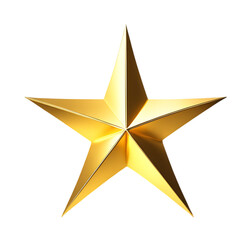 Obraz premium Golden Star 3D Render