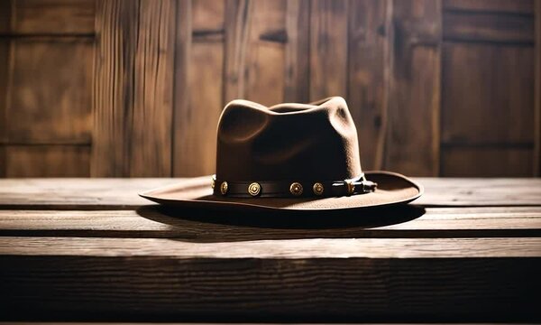 Sheriff hat in a town.