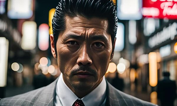 Japanese yakuza man.