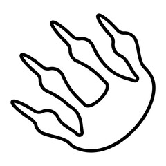 Otter Paw Print line icon