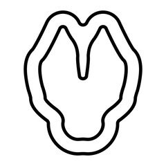 Zebra Hoof Print line icon