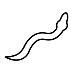 Fototapeta premium Snake Track line icon