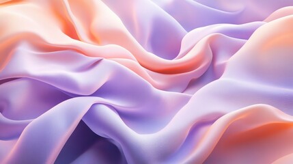 Draped Pastel Fabric Showing Soft Waves and Texture