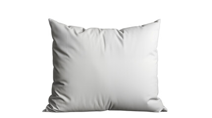 Elegant soft white cushion ideal for enhancing your home decor, adding both comfort and a fresh look to any room, isolated on transparent background.