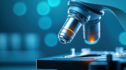 Close-Up of Microscope in Medical Research