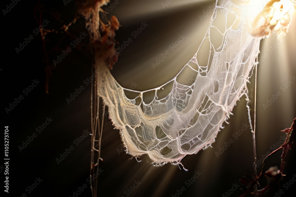 Canvas Prints luminous lace a soft translucent cobweb with a gentle ethereal g