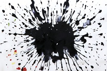 Obraz premium ink splatter ripped white paper with ink splatter designs creati