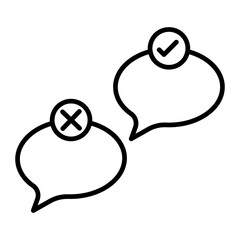 Fact or Fiction line icon