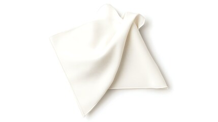 ivory square bandana mock up, laid flat, white isolated background