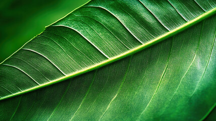 Dark green leaf closeup texture background wallpaper