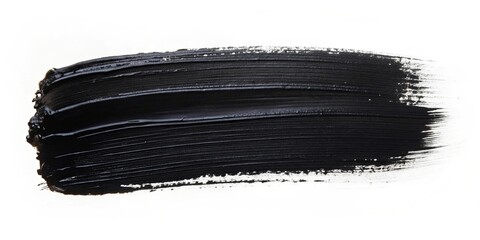 Abstract Black Paint Stroke Texture Bold, Dramatic Brushwork on White Background