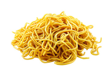 Easy-to-make chow mein noodles, a family favorite isolated on transparent background