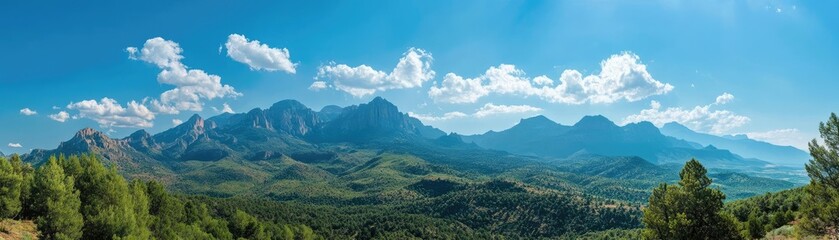 A mountain range with clouds hugging the peaks, creating mystique