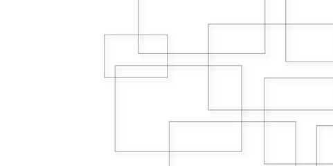 Abstract white and grey geometric overlapping square pattern background with shadow. Modern minimal and clean white background with realistic line. design for banner, poster, template, cover. vector