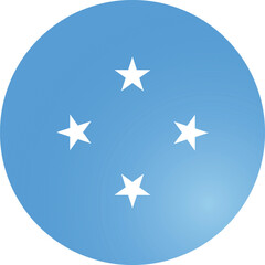 Micronesia Round Flag Vector