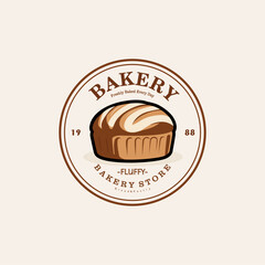 A charming artisan bakery logo featuring classic bread and pastry icons, perfect for branding bakeries, cafes, and patisseries. Ideal for packaging, signage, or menus, evoking warmth
