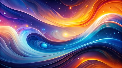 Cosmic Swirls An Abstract Symphony of Color and Light in a Celestial Tapestry