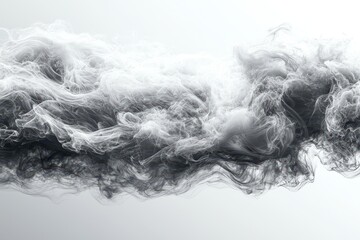 Isolated Smoke on Transparent White Background