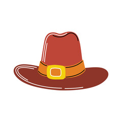 Pilgrim Hat Vector Illustration