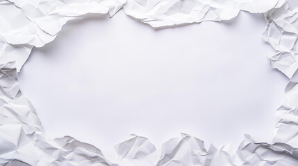 Obraz premium Paper texture background&nbsp;Crumpled White on Top view