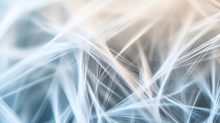 Abstract Image of Intertwined Light Blue Fibers