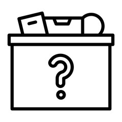 Lost and Found Vector Line Icon Design