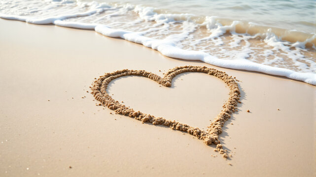 Creating Heart-Shaped Memories on the Beach