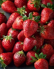 a pile of strawberries background