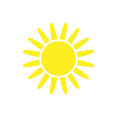 Sun vector icon. Summer illustration sign. hot symbol or logo.