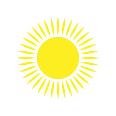 Sun vector icon. Summer illustration sign. hot symbol or logo.