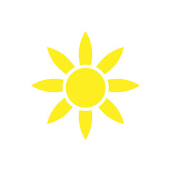 Sun vector icon. Summer illustration sign. hot symbol or logo.