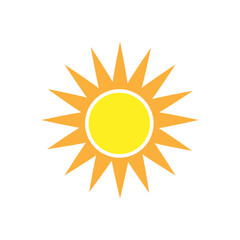 Sun vector icon. Summer illustration sign. hot symbol or logo.
