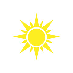 Sun vector icon. Summer illustration sign. hot symbol or logo.