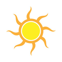 Sun vector icon. Summer illustration sign. hot symbol or logo.