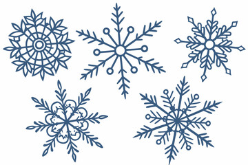 set of Christmas snowflakes