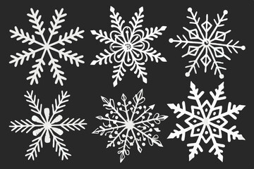 set of snowflakes