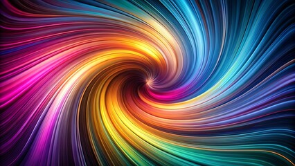 Obraz premium Abstract Colorful Swirling Vortex of Vibrant Hues and Dynamic Lines