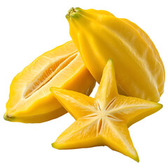 yellow star fruit isolated