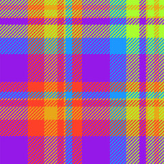 King textile seamless vector, gentleman plaid pattern texture. Wide background fabric check tartan in violet and red colors.