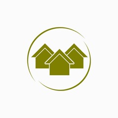 Eco House vector icon symbol for website icon isolated on white background.