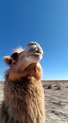 Majestic Camel Gazing at the Desert Sky