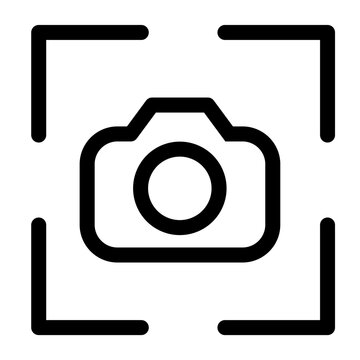 recommend clip art: Camera focus - clean and modern Photography and videography icon.