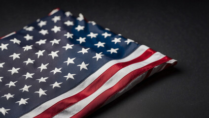 Obraz premium US Flag on Dark Background