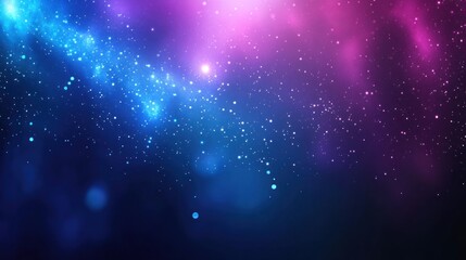 Abstract Cosmic Nebula Background With Glowing Stars